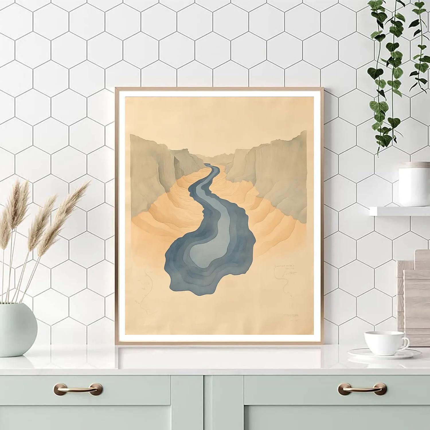 Leonardo Da Vinci Inspired River Meander Mathematics Paint by numbers kits