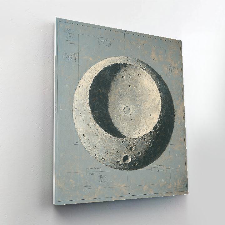 Leonardo Da Vinci Inspired Lunar Crater Study Numbered painting kits