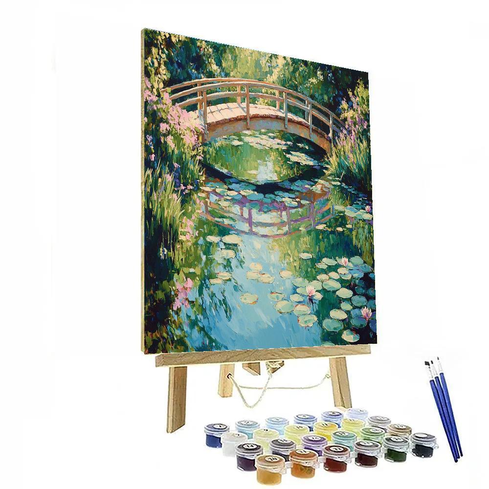 Claude Monet Inspired Giverny Bridge Reflection Paint by numbers kits