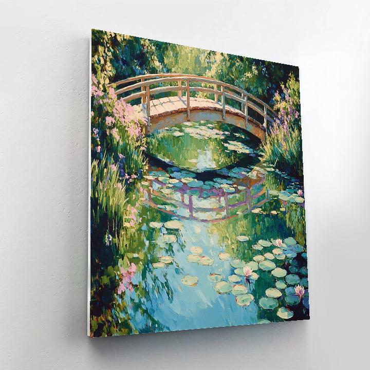 Claude Monet Inspired Giverny Bridge Reflection Paint by numbers kits