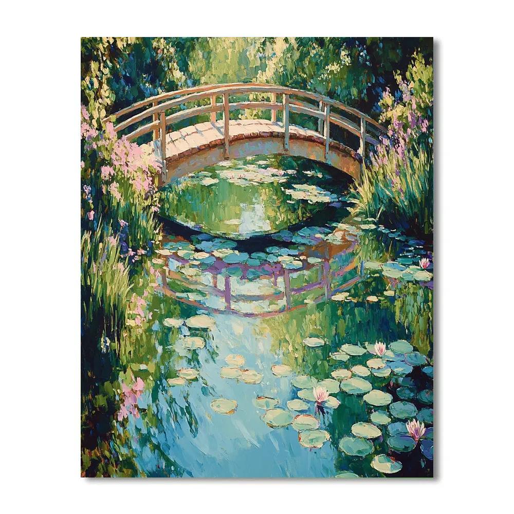Claude Monet Inspired Giverny Bridge Reflection Paint by numbers kits