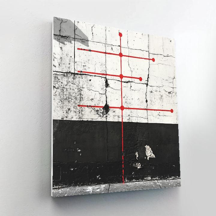 Banksy Inspired Borderless Redline Horizon Number painting