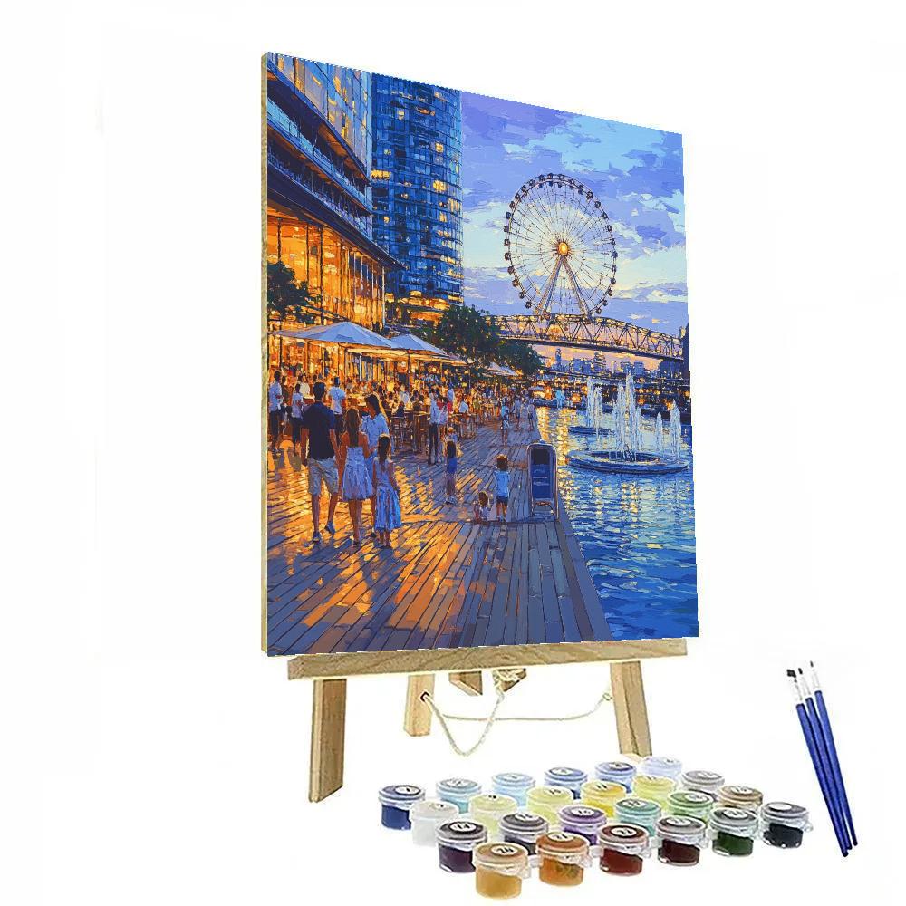 Waterfront Promenade Darling Harbour Sydney Australia Numbered painting kits