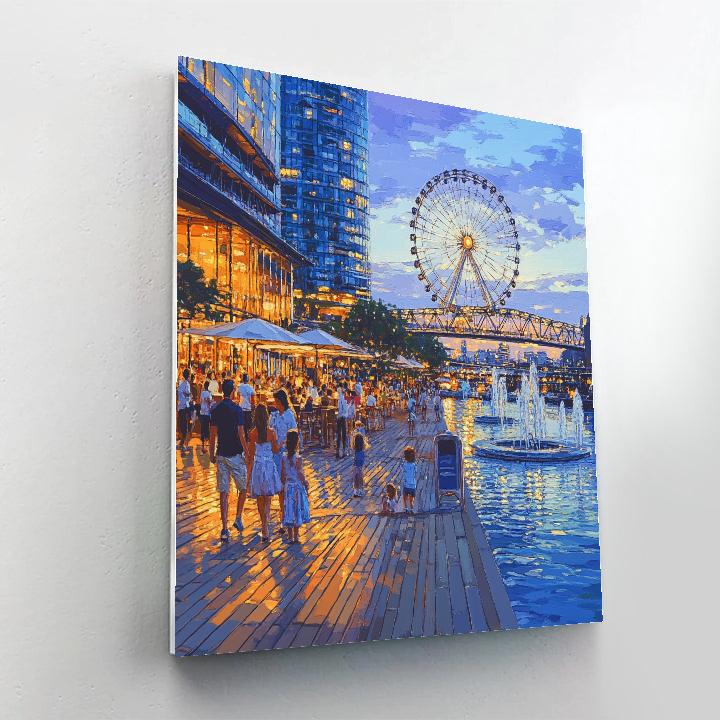 Waterfront Promenade Darling Harbour Sydney Australia Numbered painting kits