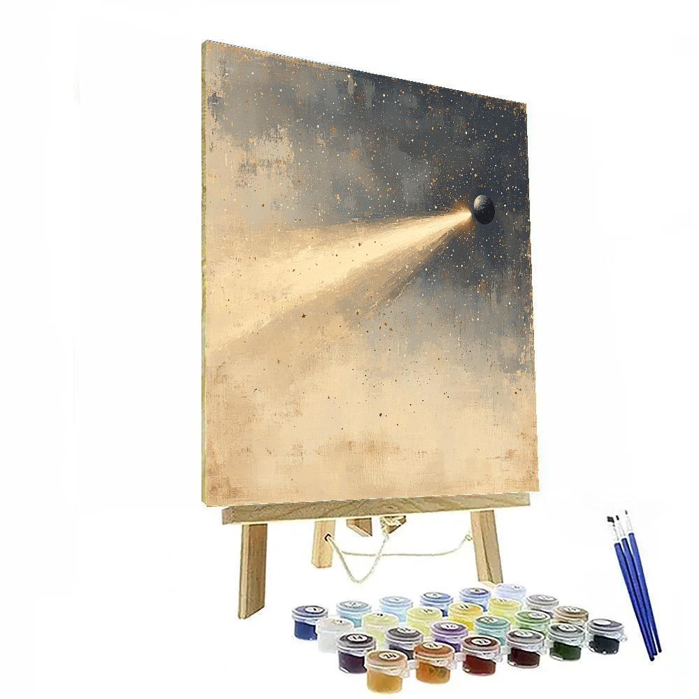 Leonardo Da Vinci Inspired Comet Dust Veil Number painting