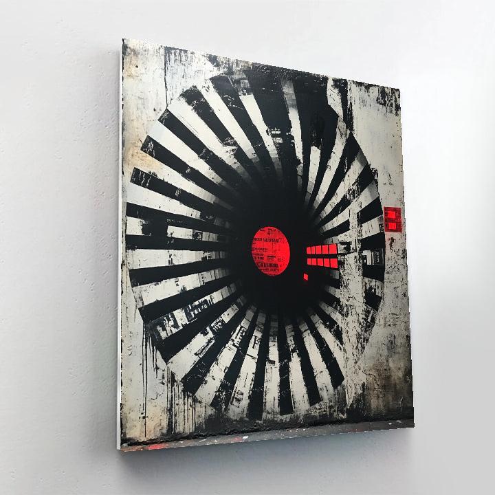 Banksy Inspired Consumption Spiral Blackout DIY paint by numbers