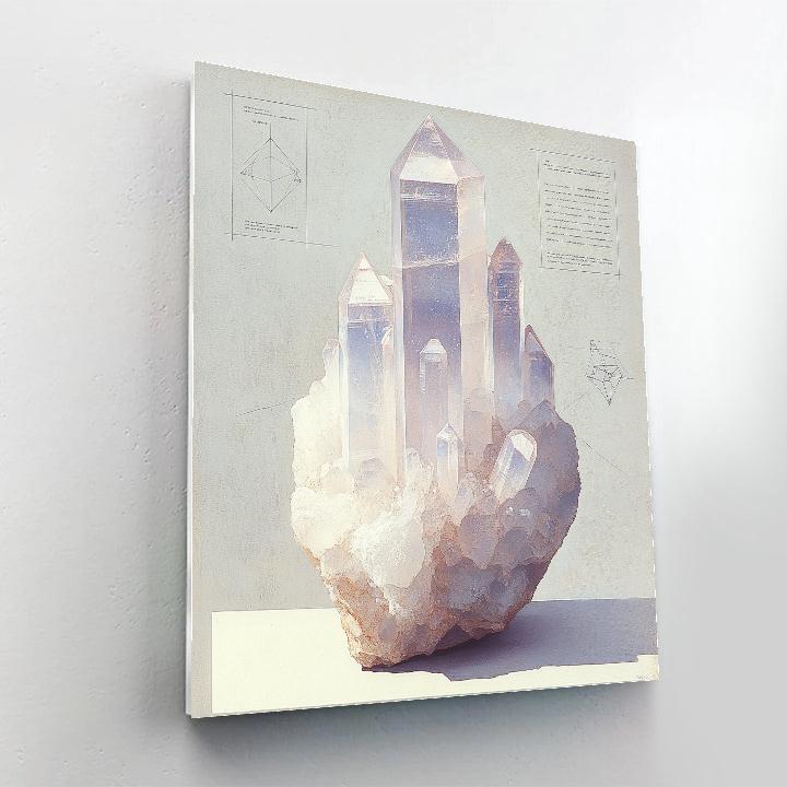 Leonardo Da Vinci Inspired Crystal Lattice Meditation paint by color