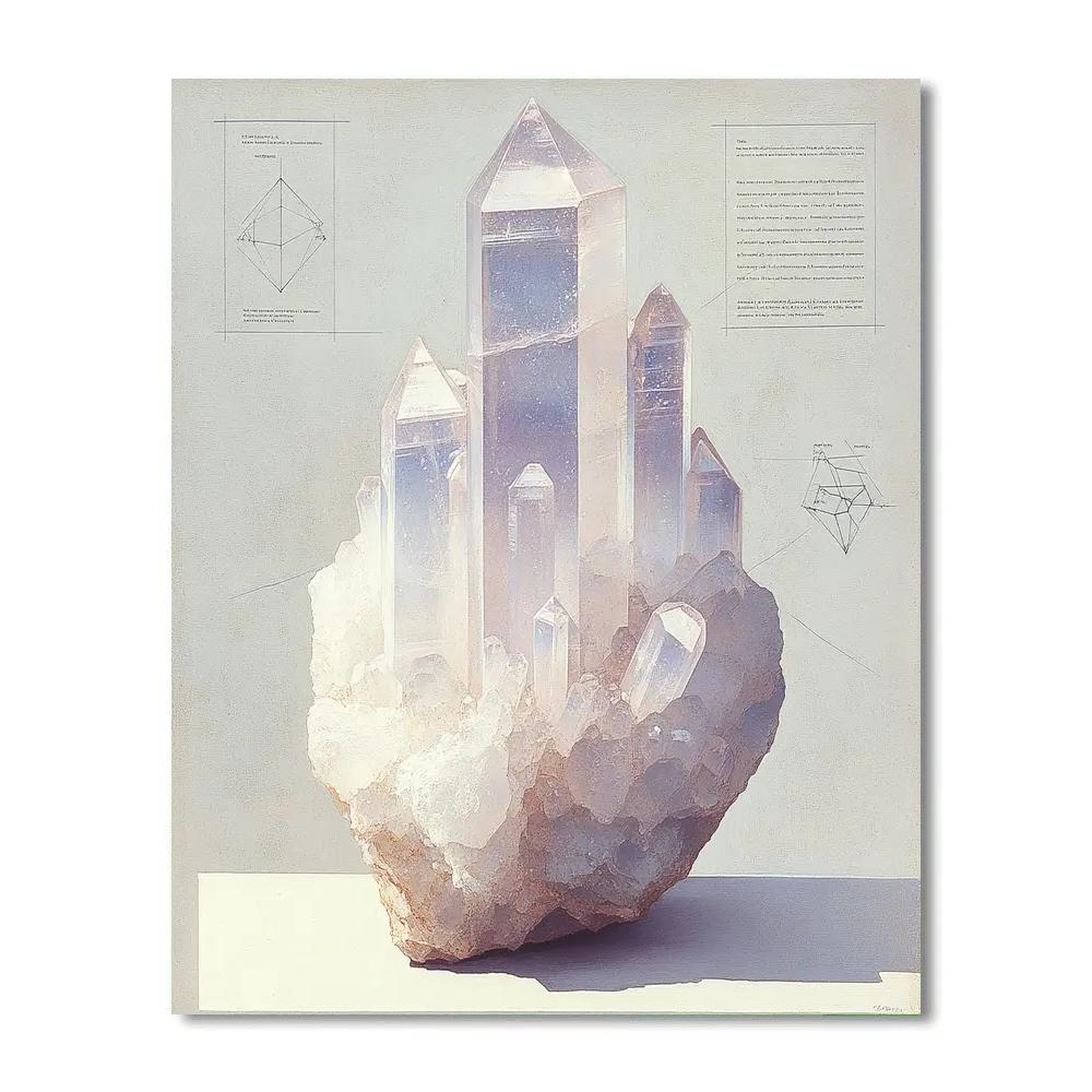 Leonardo Da Vinci Inspired Crystal Lattice Meditation paint by color