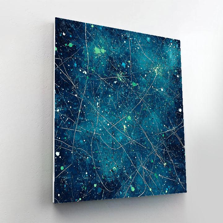 Jackson Pollock Inspired Aurora Drift Resonance paint by number