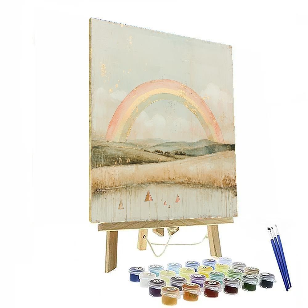 Leonardo Da Vinci Inspired Rainbow After Rain Painting by numbers kit