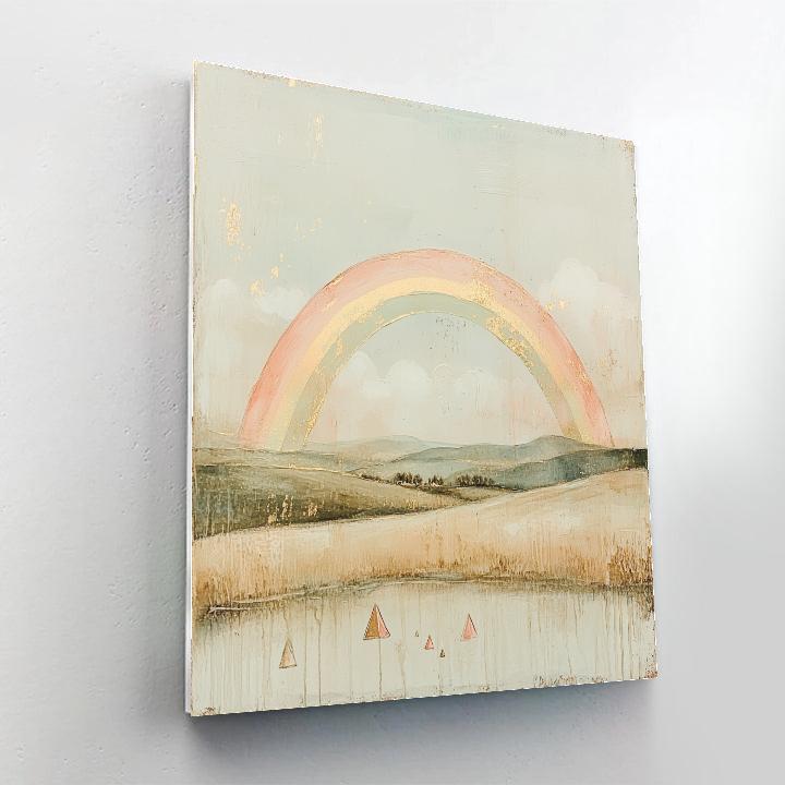 Leonardo Da Vinci Inspired Rainbow After Rain Painting by numbers kit
