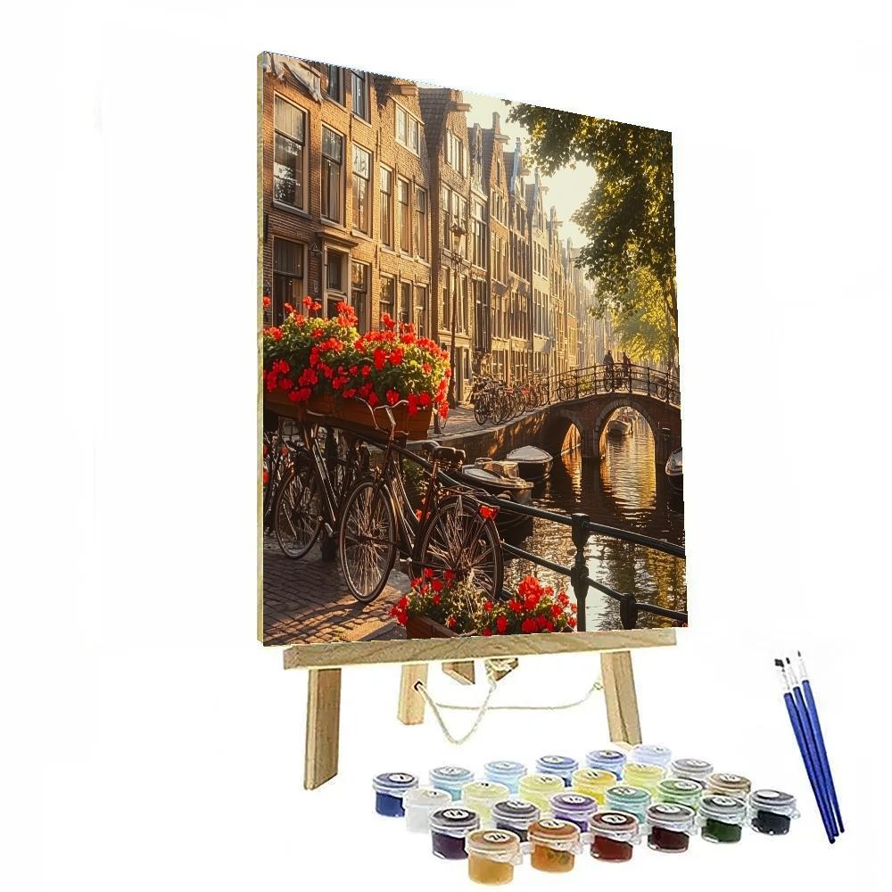 Canals And Gabled Houses Of Jordaan Amsterdam Netherlands Paint by numbers kits