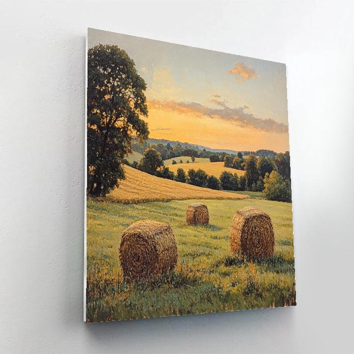 Claude Monet Inspired Autumn Field With Distant Hay Paint by numbers kits