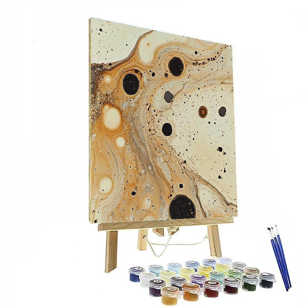 Jackson Pollock Inspired Volcanic Ash Bloom Field paint by numbers