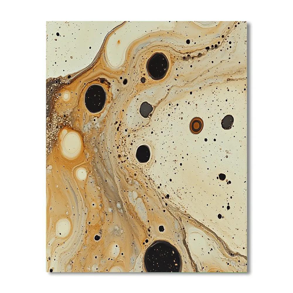 Jackson Pollock Inspired Volcanic Ash Bloom Field paint by numbers