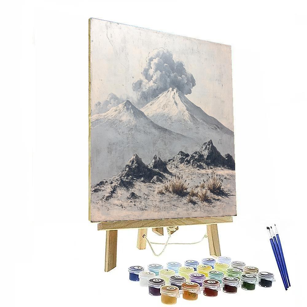 Leonardo Da Vinci Inspired Volcanic Ash Horizon Painting by numbers kit