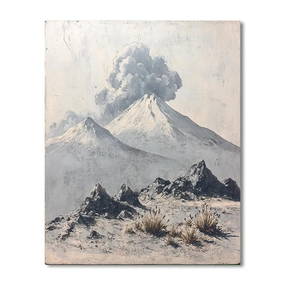 Leonardo Da Vinci Inspired Volcanic Ash Horizon Painting by numbers kit