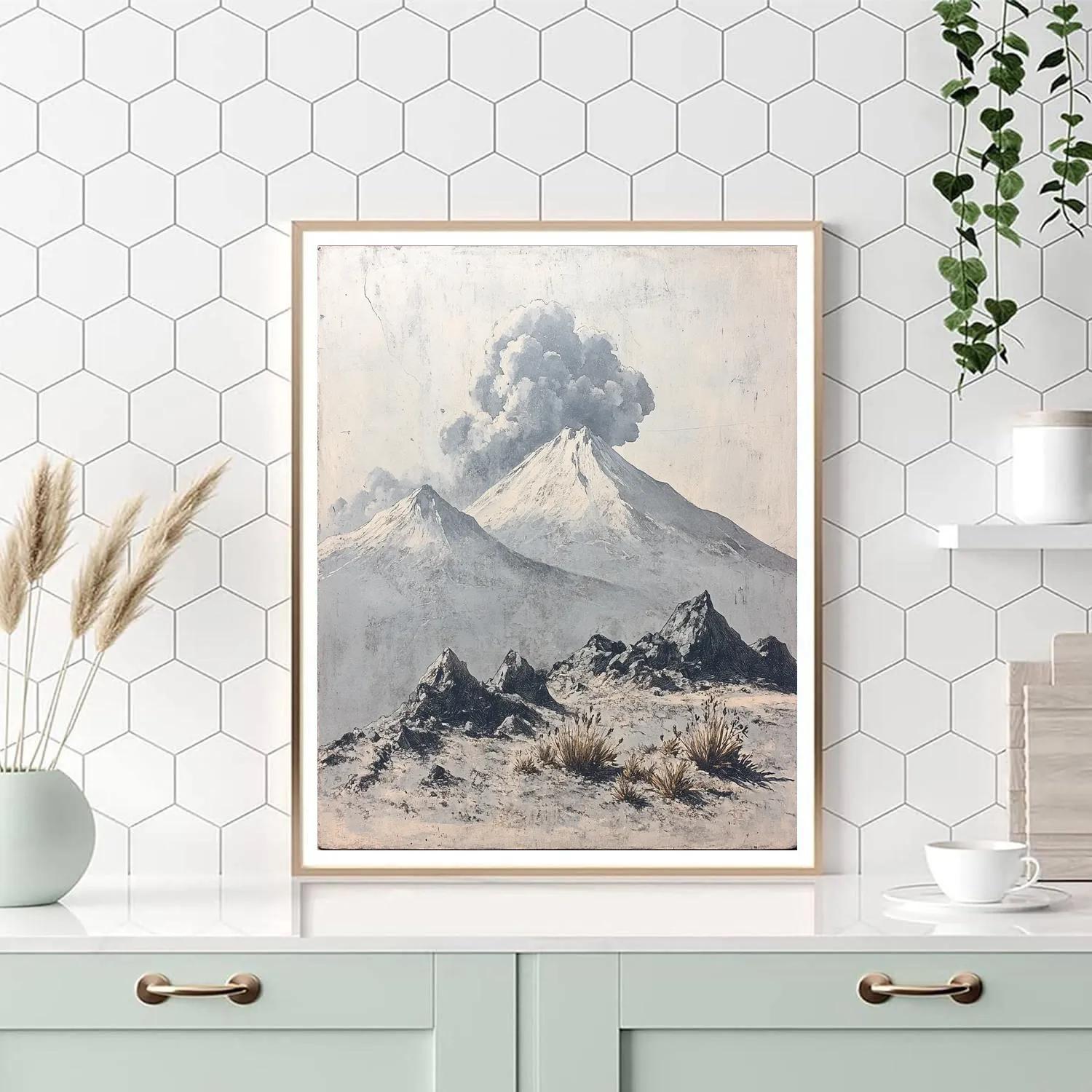 Leonardo Da Vinci Inspired Volcanic Ash Horizon Painting by numbers kit