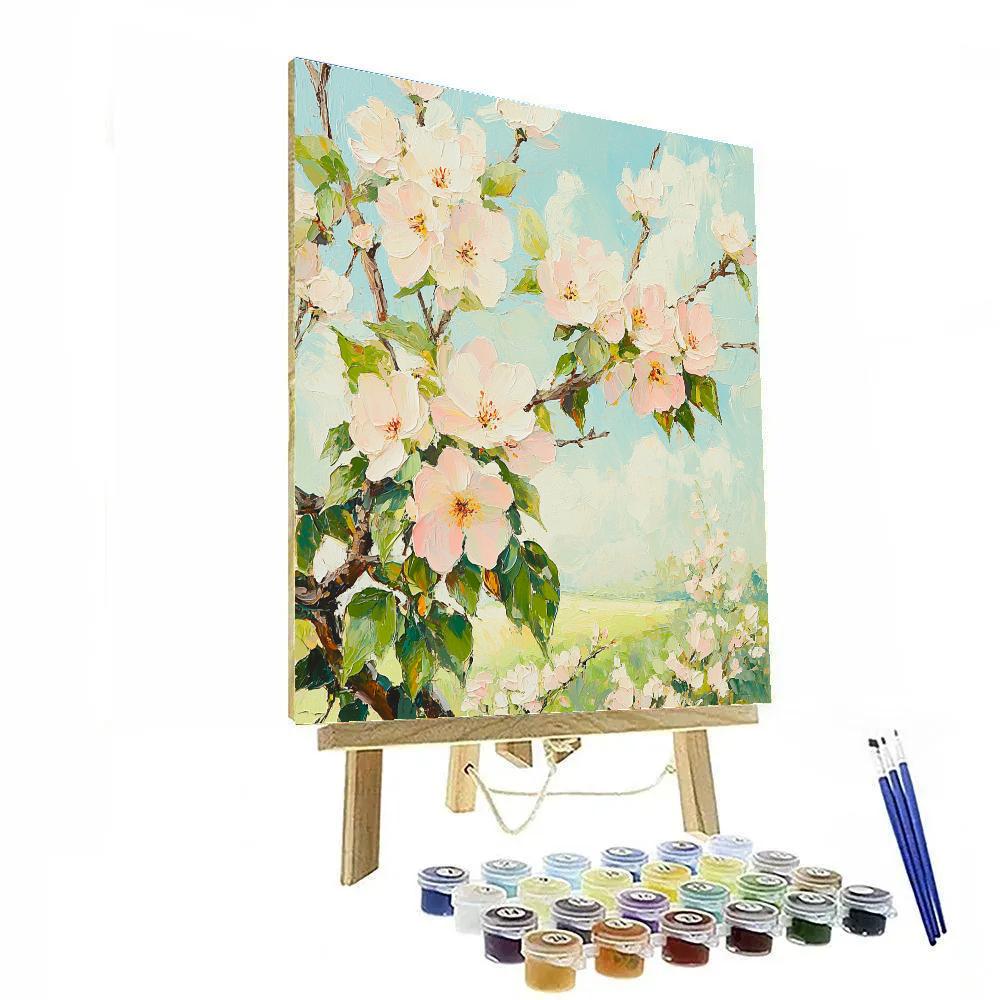 Claude Monet Inspired Spring Orchard Bloom paint by numbers
