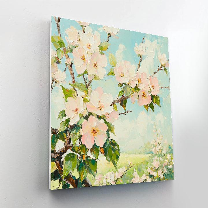 Claude Monet Inspired Spring Orchard Bloom paint by numbers