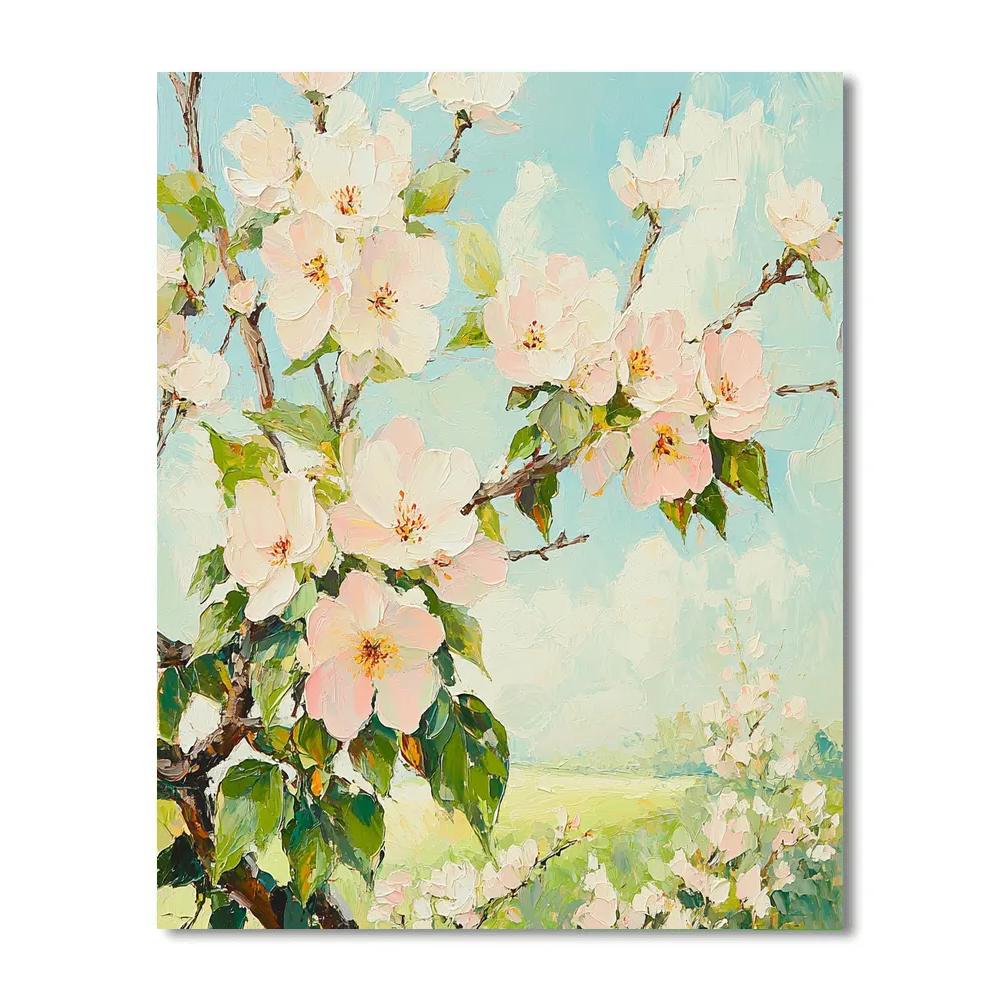 Claude Monet Inspired Spring Orchard Bloom paint by numbers