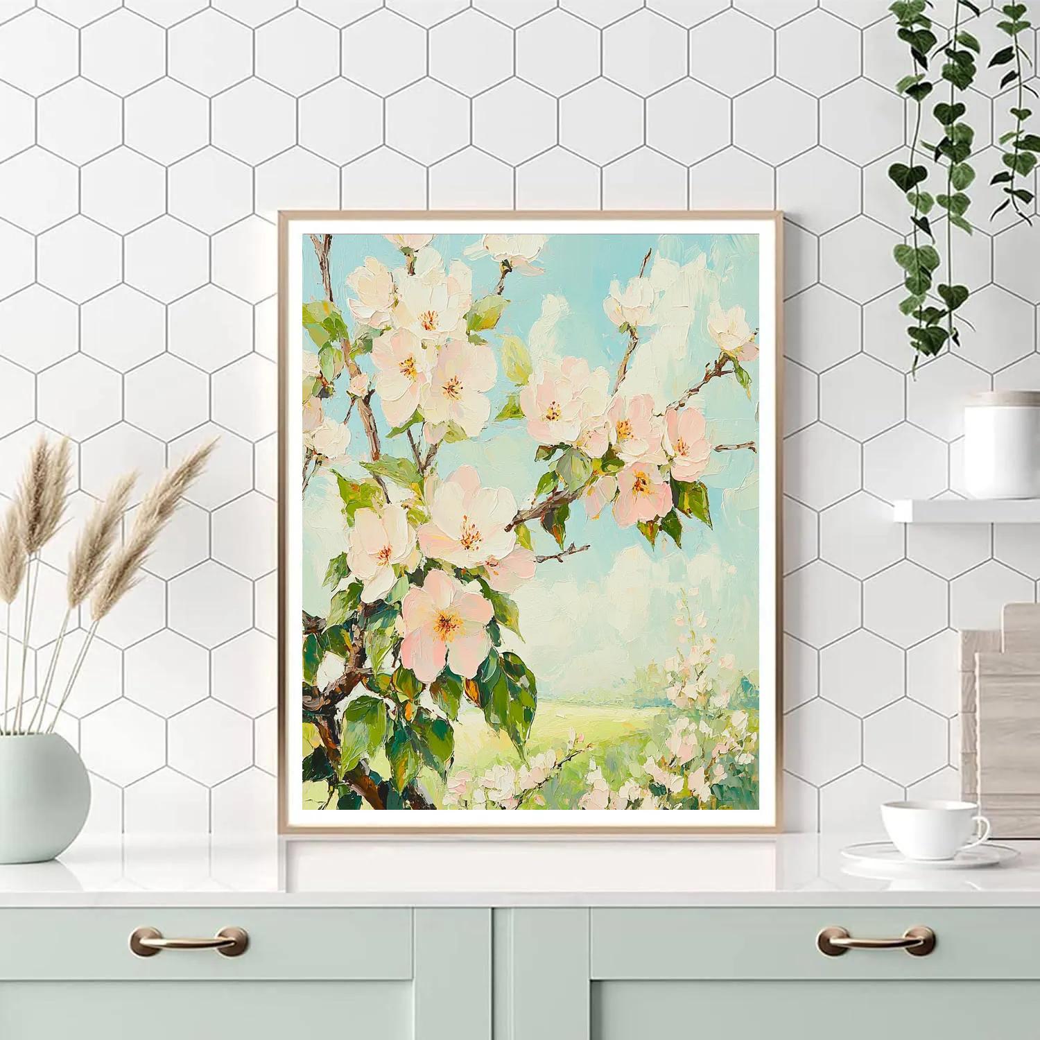 Claude Monet Inspired Spring Orchard Bloom paint by numbers