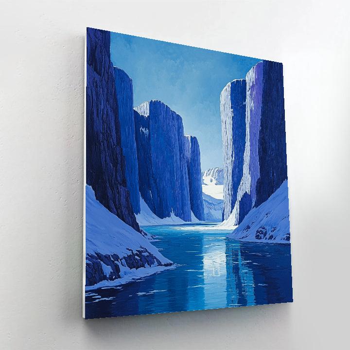Lawren Harris Inspired Cathedral Fjord Of Silent Blue Painting by numbers kit