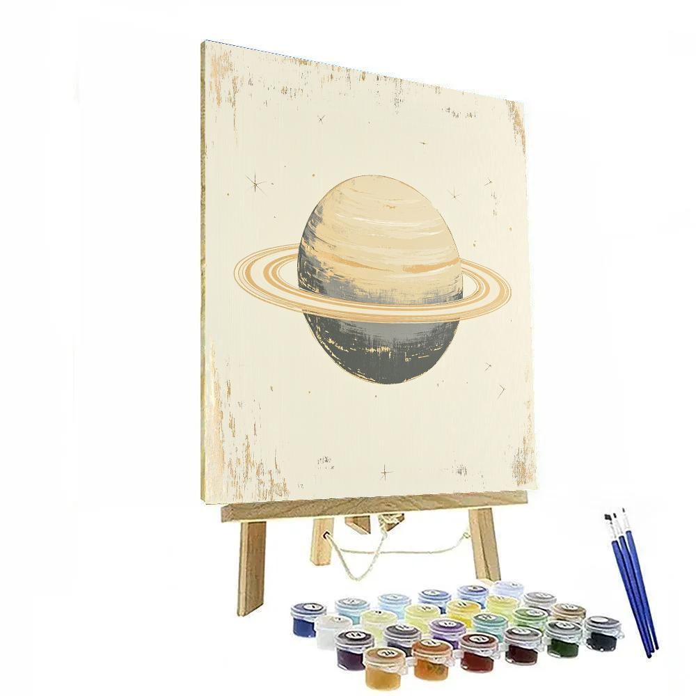 Leonardo Da Vinci Inspired Planetary Rings As Shell Forms Numbered painting kits