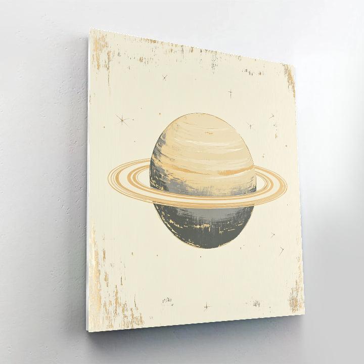 Leonardo Da Vinci Inspired Planetary Rings As Shell Forms Numbered painting kits