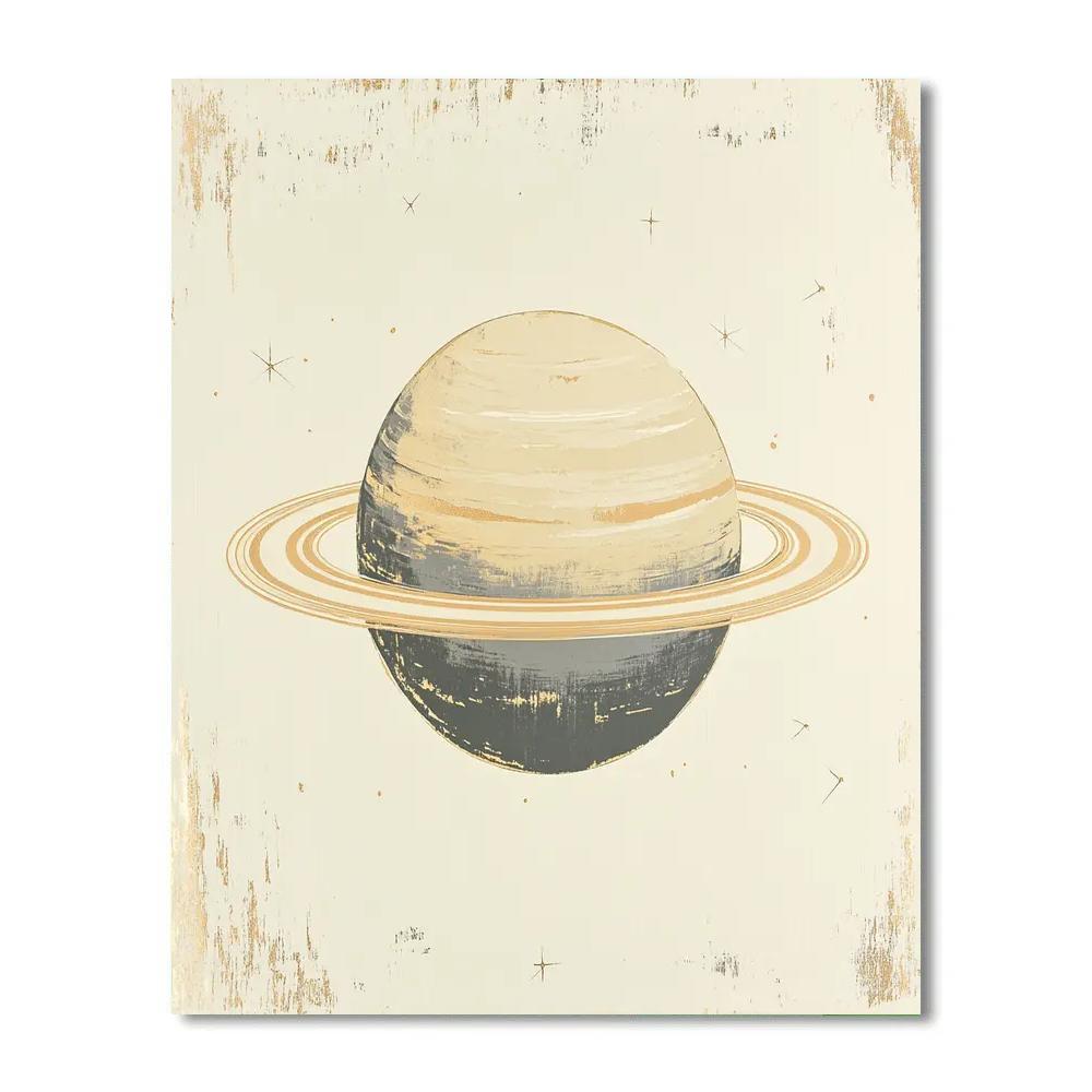 Leonardo Da Vinci Inspired Planetary Rings As Shell Forms Numbered painting kits