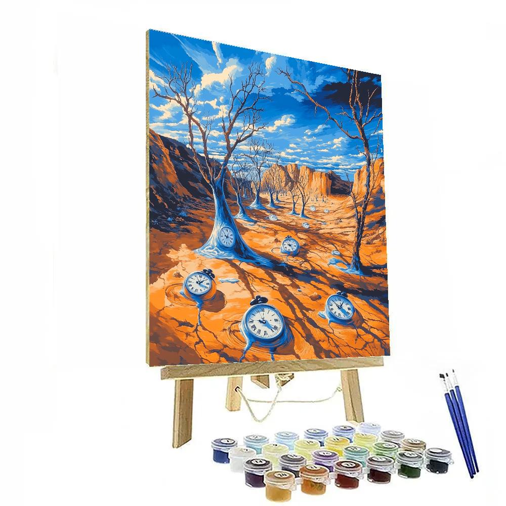 Salvador Dali Inspired Surreal Desert Dreams Number painting