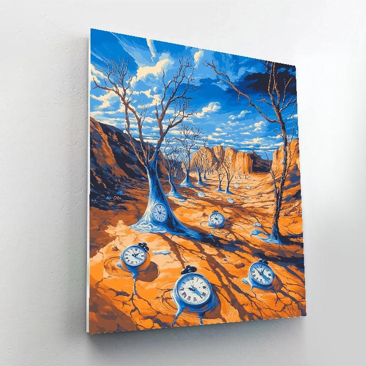 Salvador Dali Inspired Surreal Desert Dreams Number painting