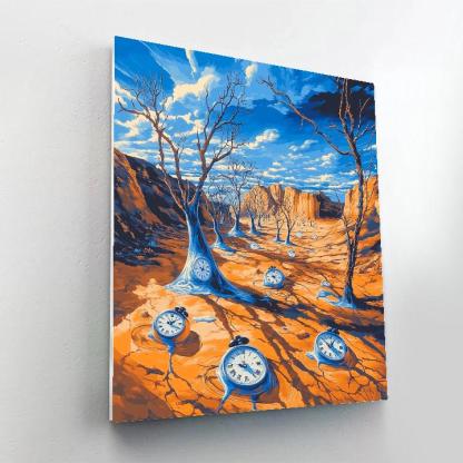 Salvador Dali Inspired Surreal Desert Dreams Number painting