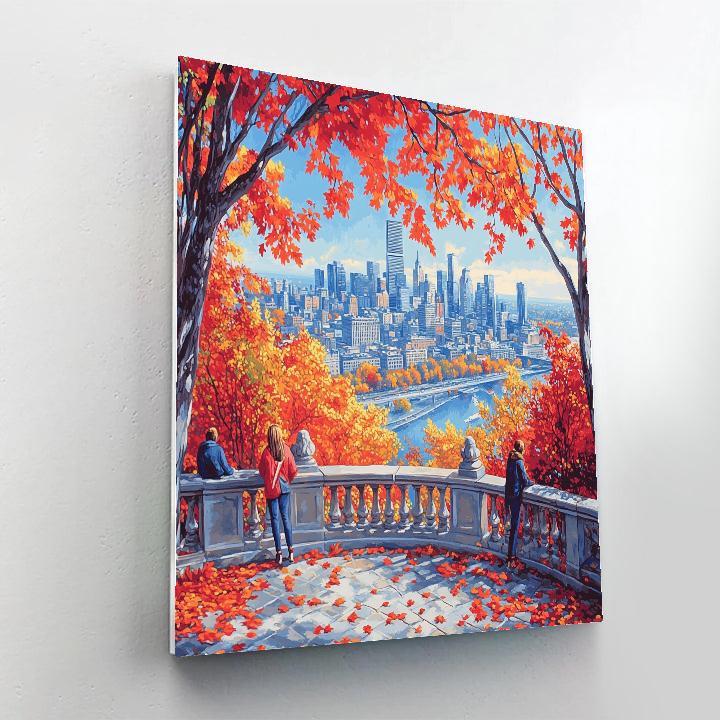 City Park Viewpoint From Mount Royal Montreal Canada DIY paint by numbers