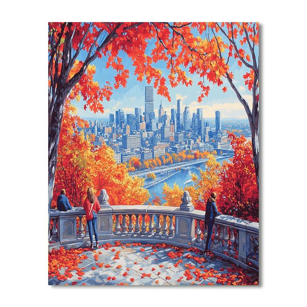 City Park Viewpoint From Mount Royal Montreal Canada DIY paint by numbers