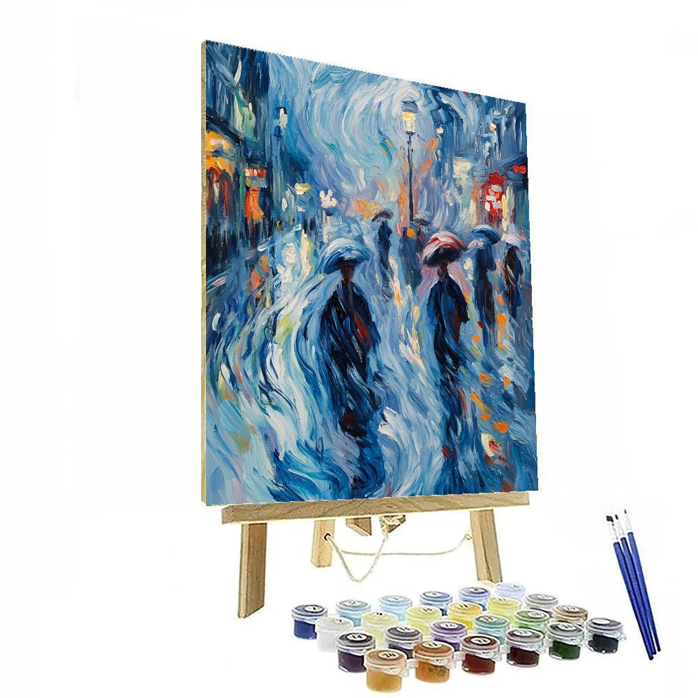 Edvard Munch Inspired Emotional Rainstorm paint by numbers