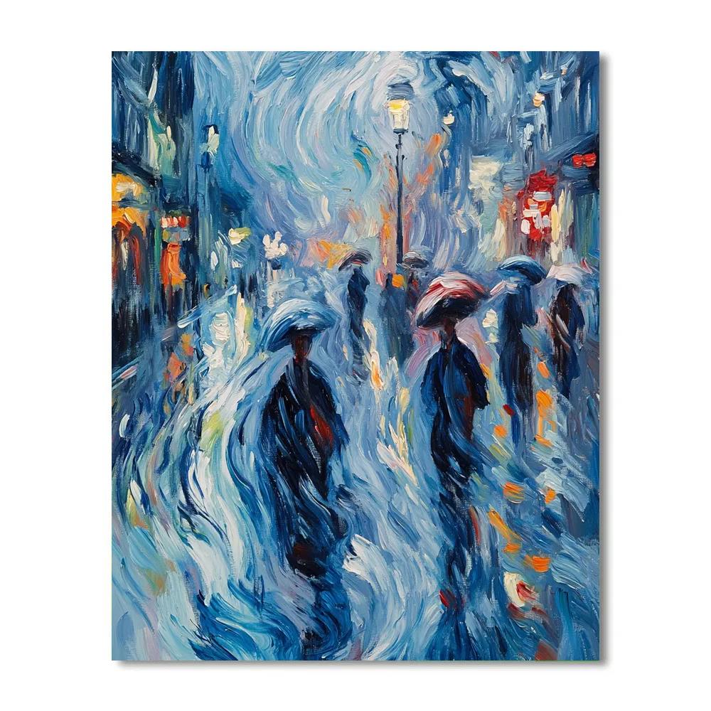 Edvard Munch Inspired Emotional Rainstorm paint by numbers