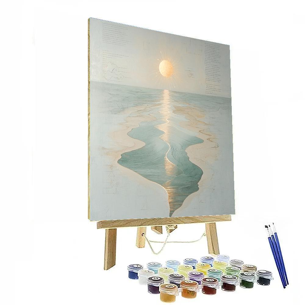 Leonardo Da Vinci Inspired Underwater Light Caustics Painting by numbers kit