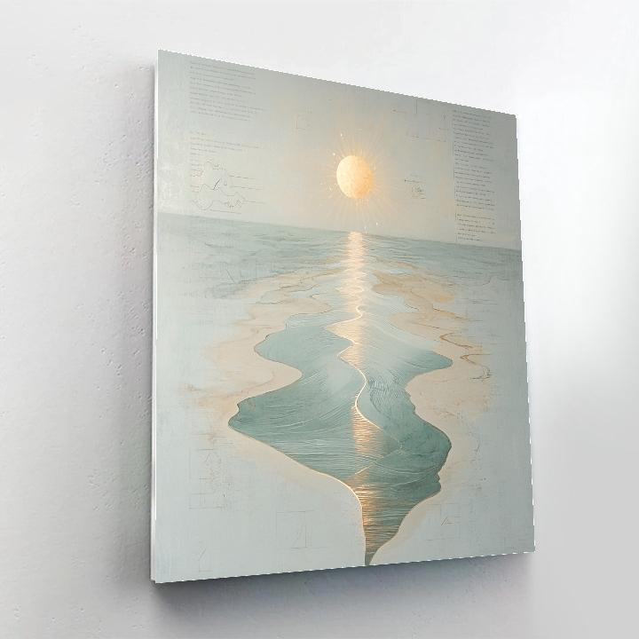 Leonardo Da Vinci Inspired Underwater Light Caustics Painting by numbers kit