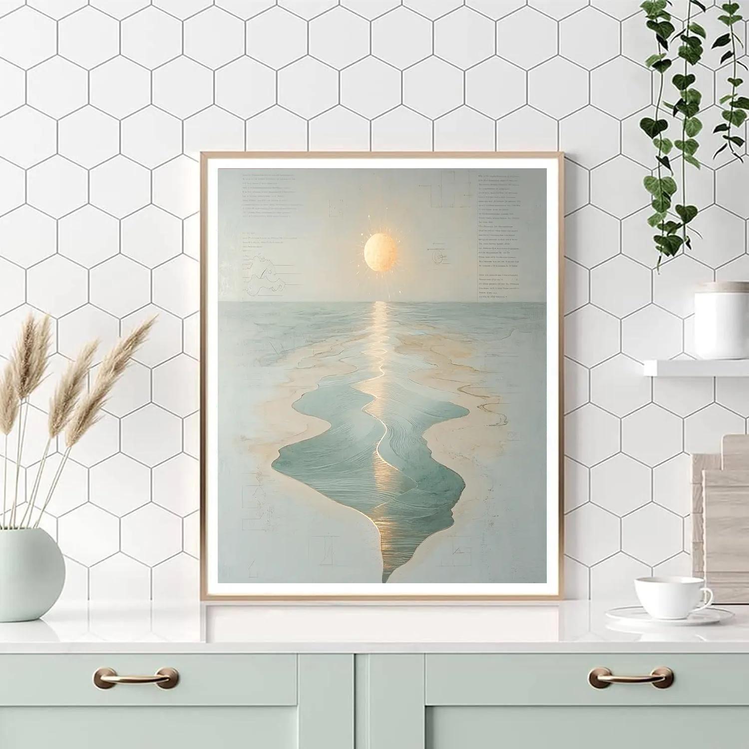 Leonardo Da Vinci Inspired Underwater Light Caustics Painting by numbers kit