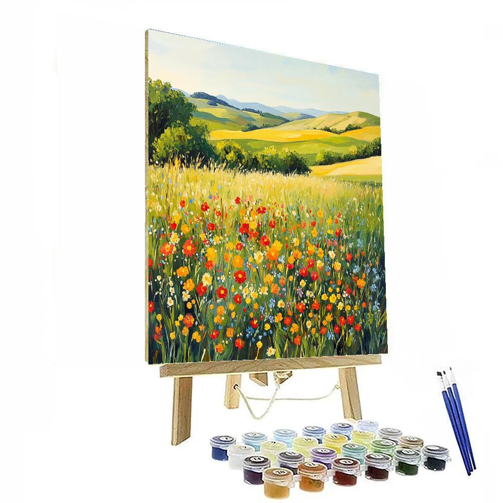 Claude Monet Inspired Summer Meadow With Wildflowers painting number kit