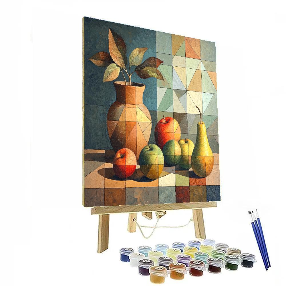 Pablo Picasso Inspired Prism Orchard Still Life Paint by numbers art