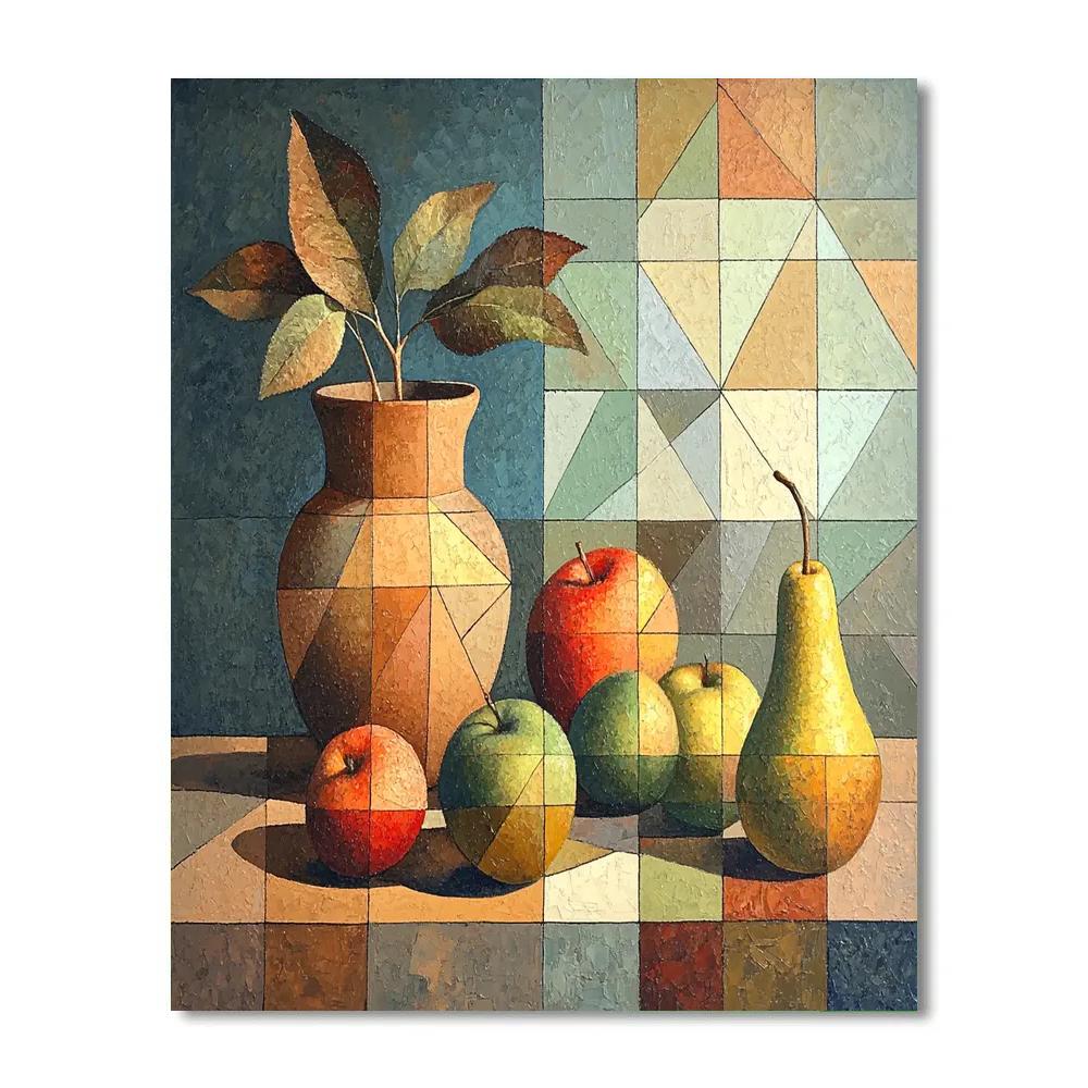 Pablo Picasso Inspired Prism Orchard Still Life Paint by numbers art