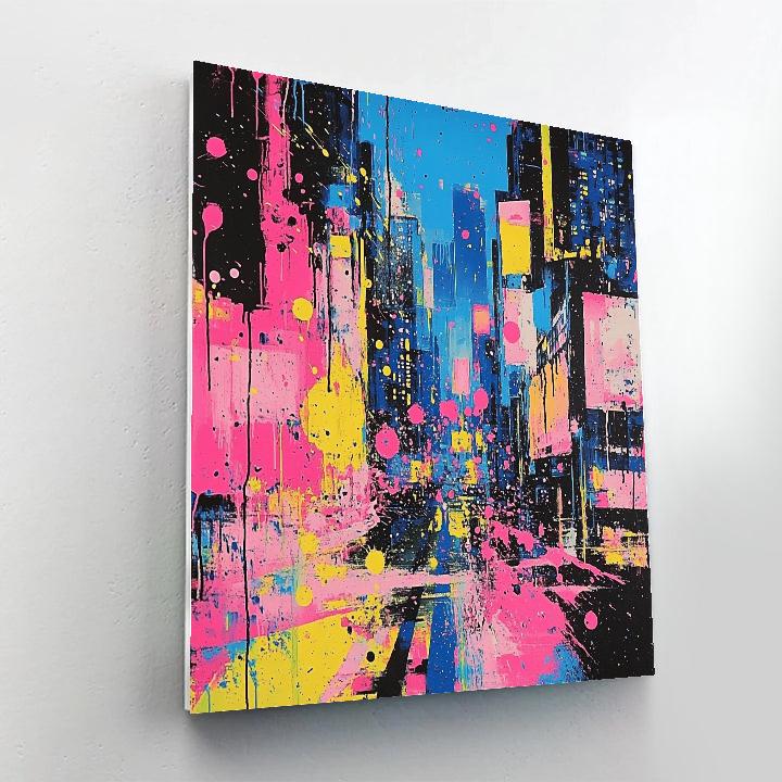 Jackson Pollock Inspired City Night Energy Numbered painting kits