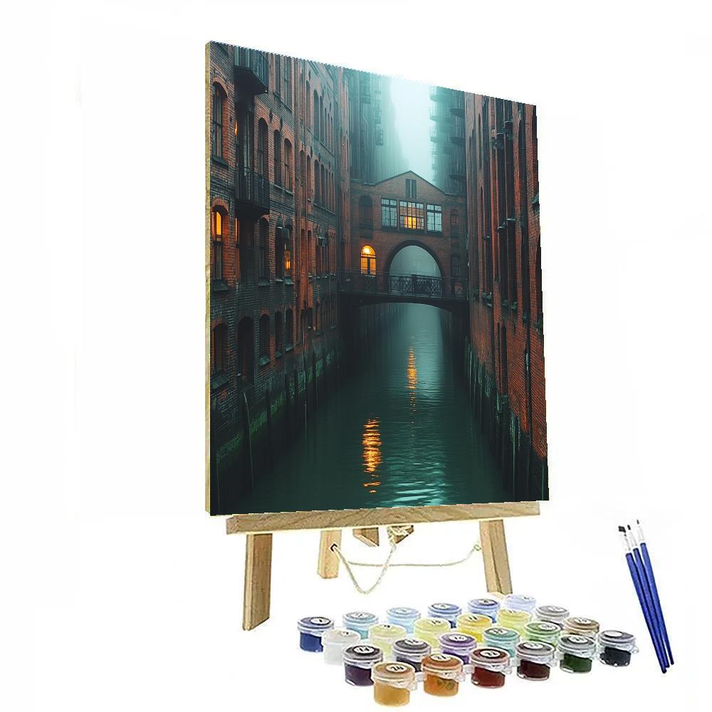Historic Warehouse District Speicherstadt Hamburg Germany Painting by numbers kit