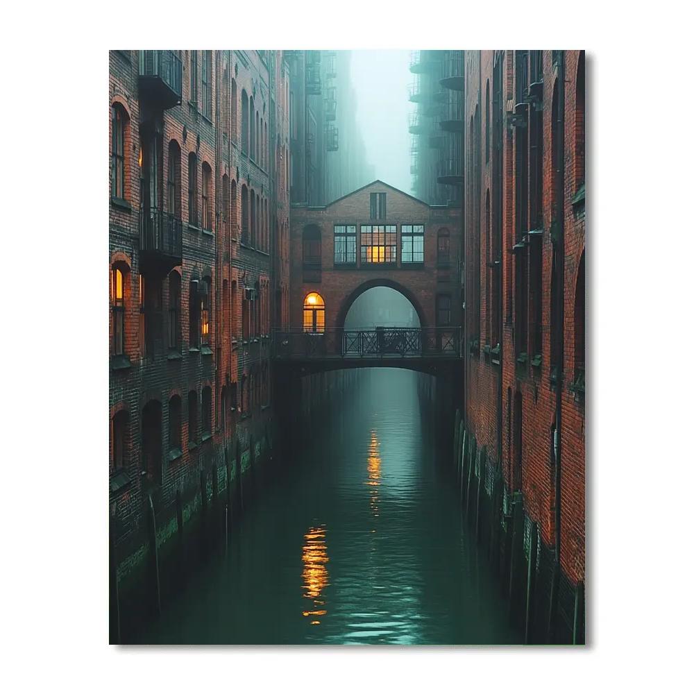 Historic Warehouse District Speicherstadt Hamburg Germany Painting by numbers kit