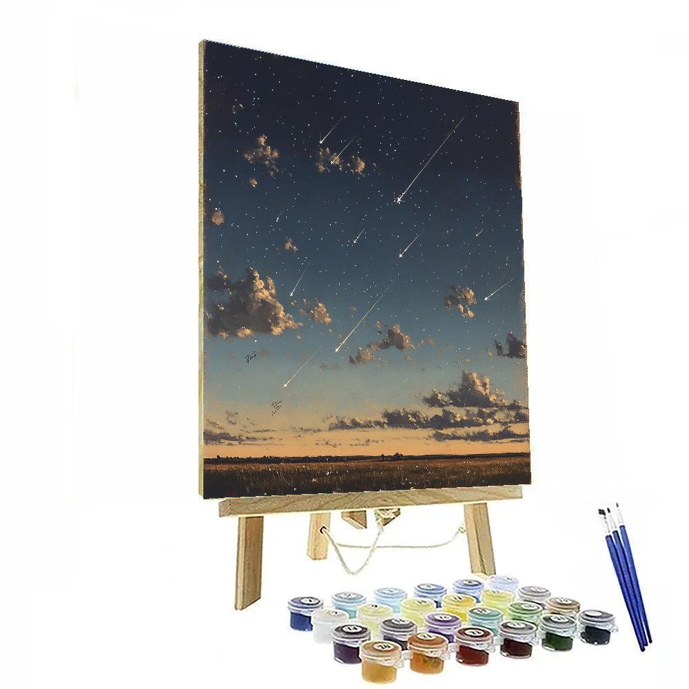 Leonardo Da Vinci Inspired Meteor Shower Stillness DIY paint by numbers