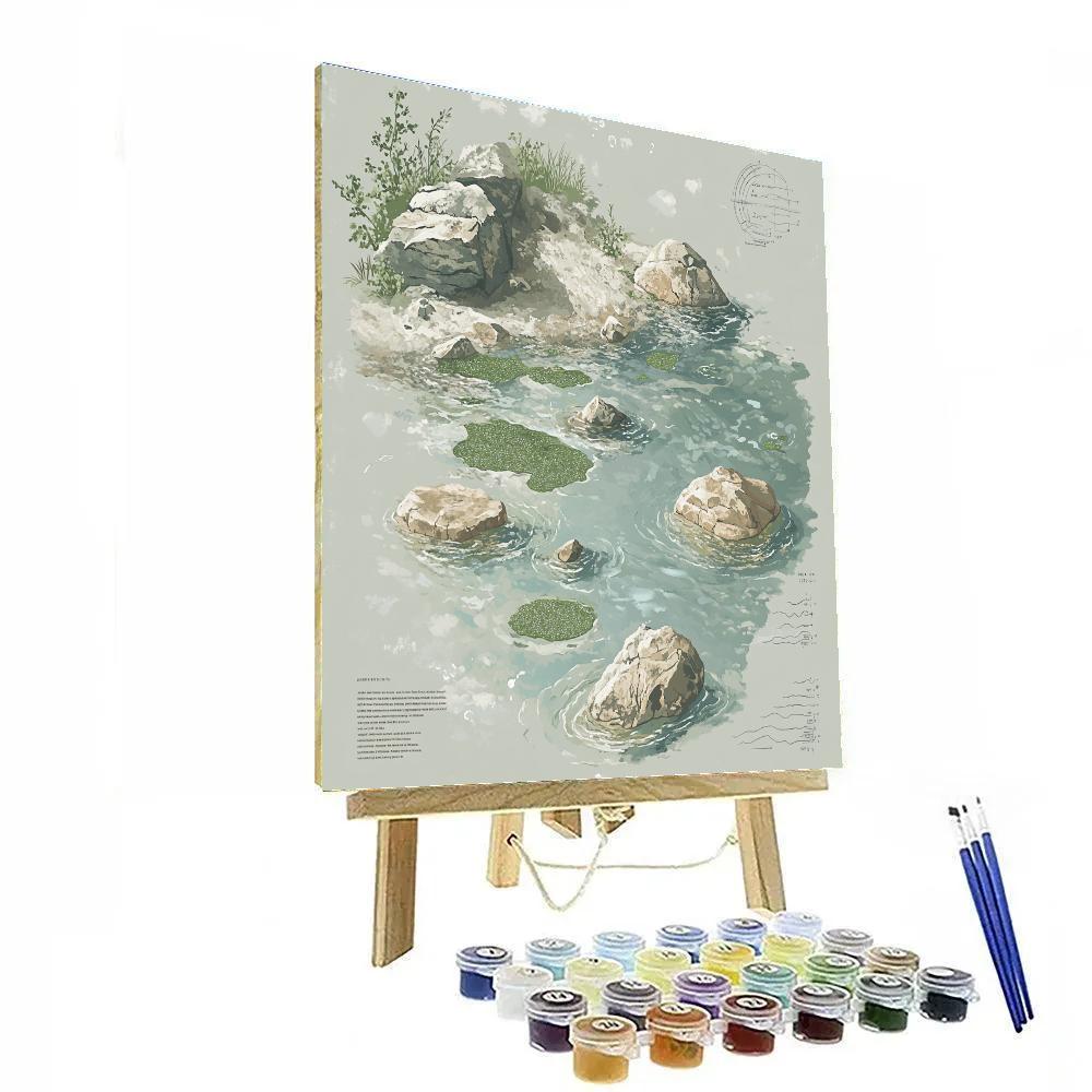 Leonardo Da Vinci Inspired Tidal Pool Microcosm DIY paint by numbers