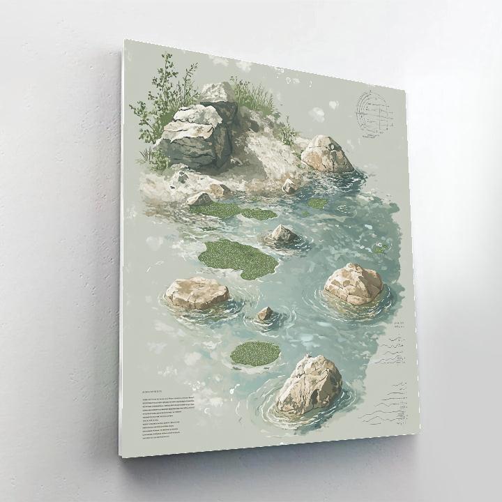 Leonardo Da Vinci Inspired Tidal Pool Microcosm DIY paint by numbers