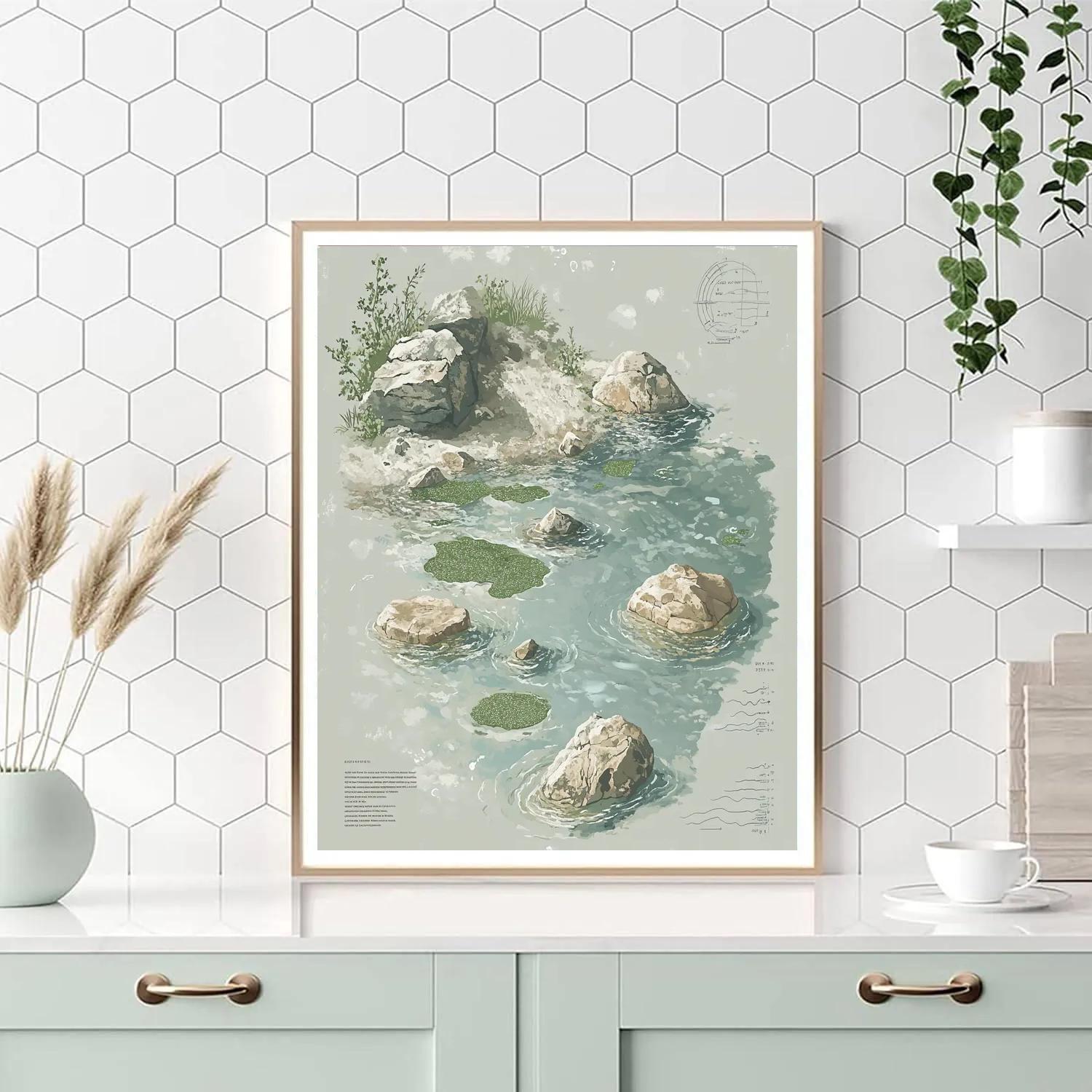 Leonardo Da Vinci Inspired Tidal Pool Microcosm DIY paint by numbers